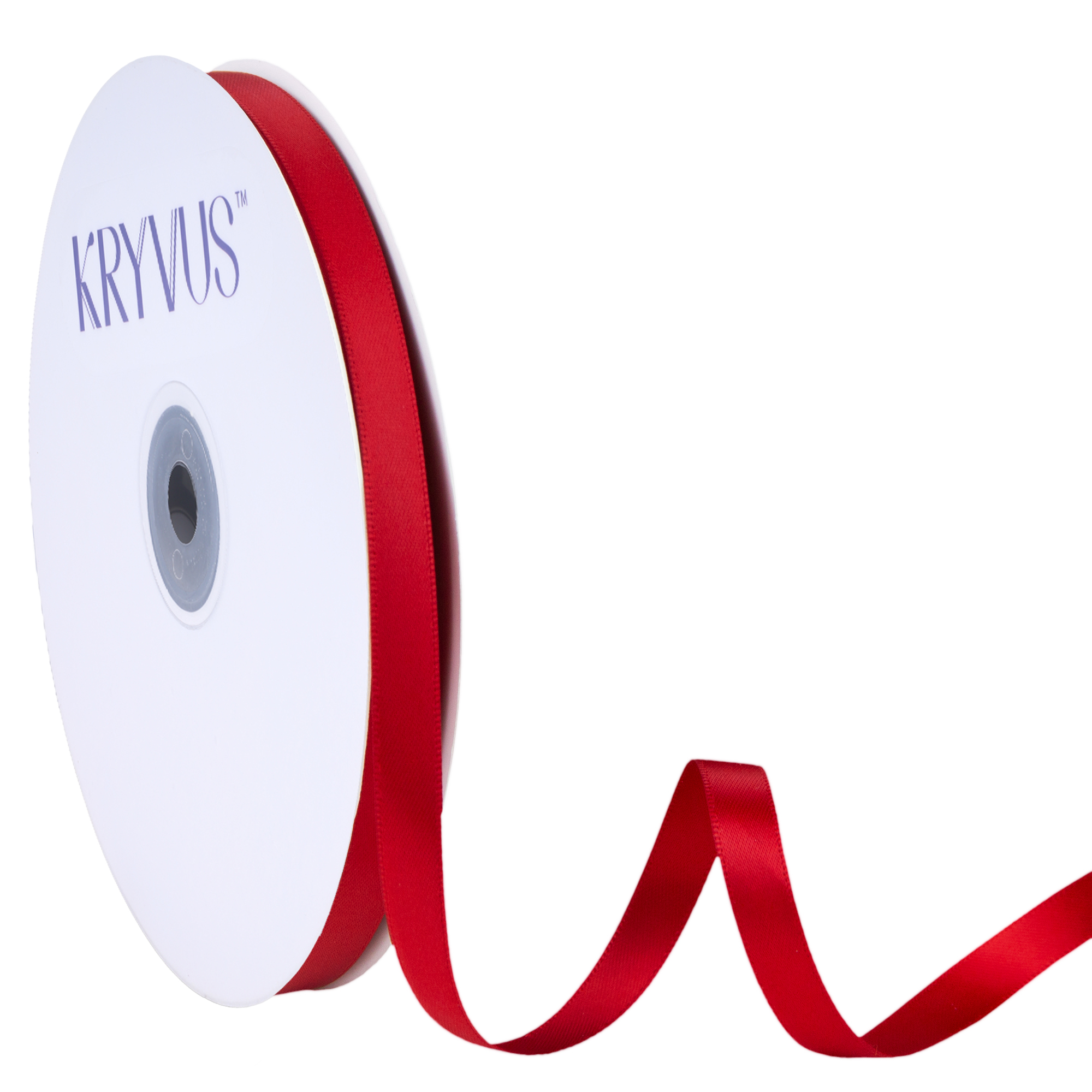 KRYVUS Double Faced 3/8" Red Polyester Satin Ribbon Continuous 50 Yards Use for Bows Bouquet,Christmas Gift Wrapping,Floral Arrangement