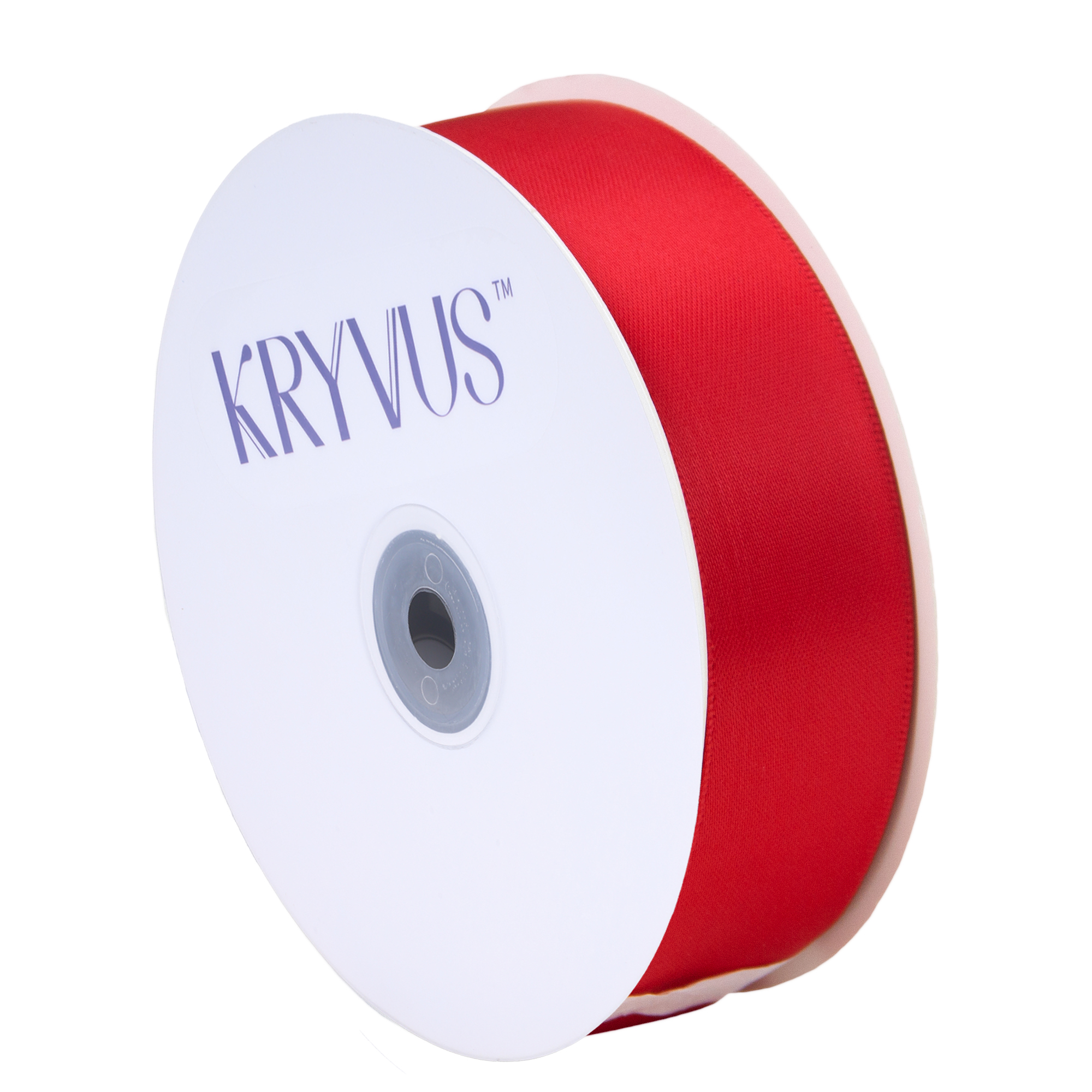 KRYVUS Double Faced 1" Hot Red Polyester Satin Ribbon Continuous 25 Yards Use for Bows Bouquet,Christmas Gift Wrapping,Floral Arrangement