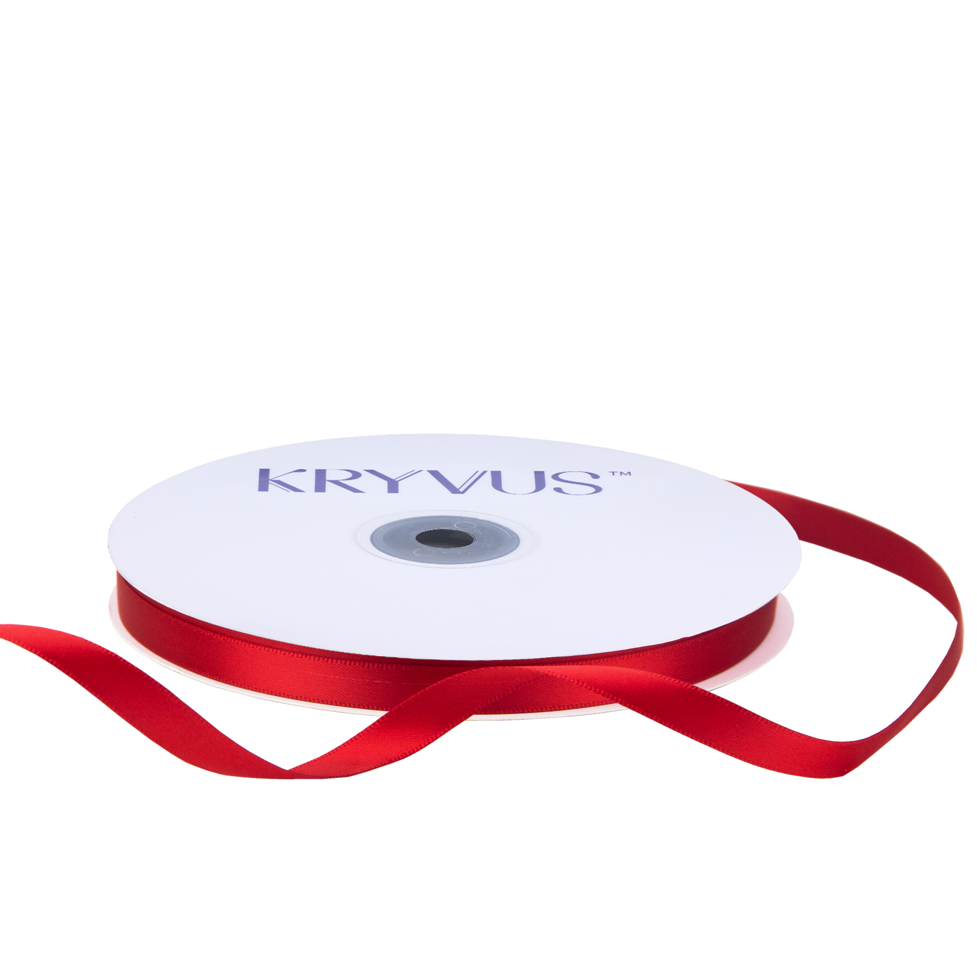 KRYVUS Double Faced 3/8" Red Polyester Satin Ribbon Continuous 50 Yards Use for Bows Bouquet,Christmas Gift Wrapping,Floral Arrangement
