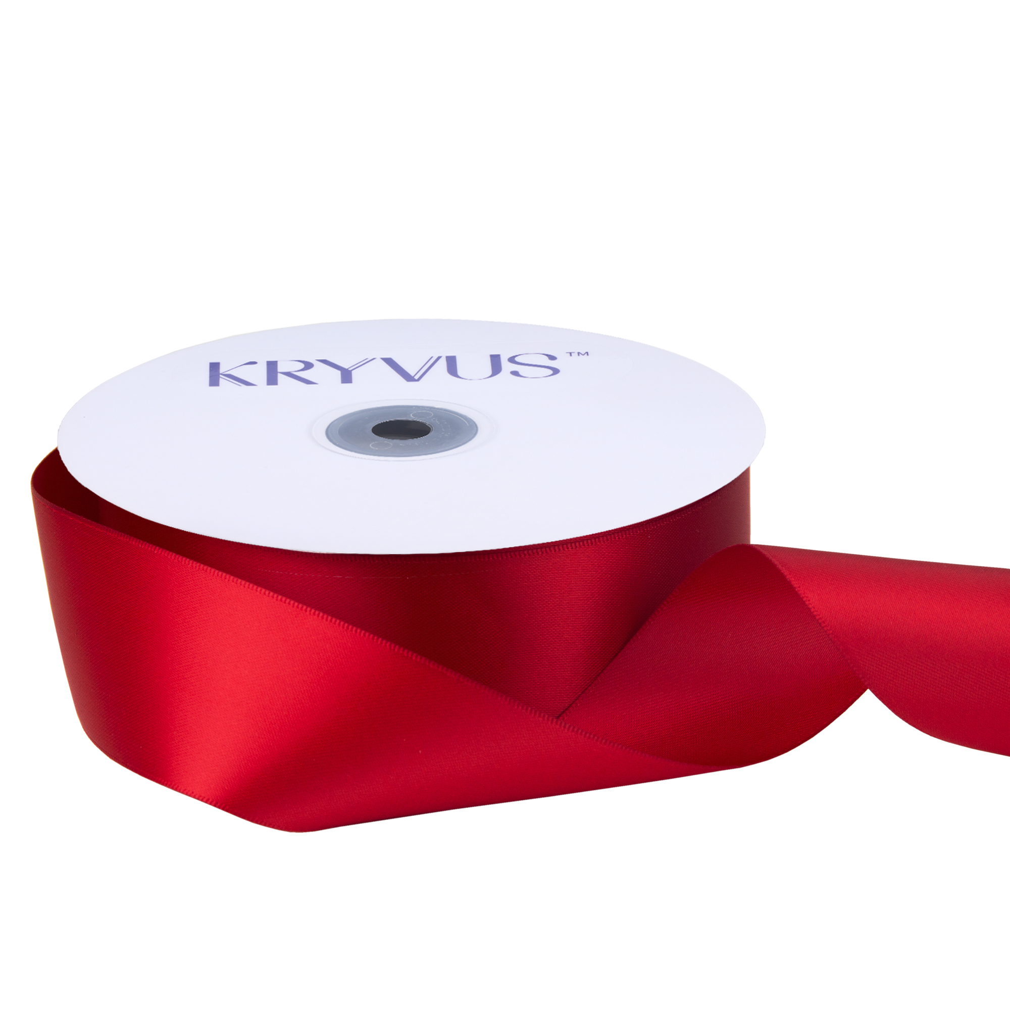 KRYVUS Double Faced 1-1/2" Red Polyester Satin Ribbon Continuous 50 Yards Use for Bows Bouquet,Christmas Gift Wrapping,Floral Arrangement
