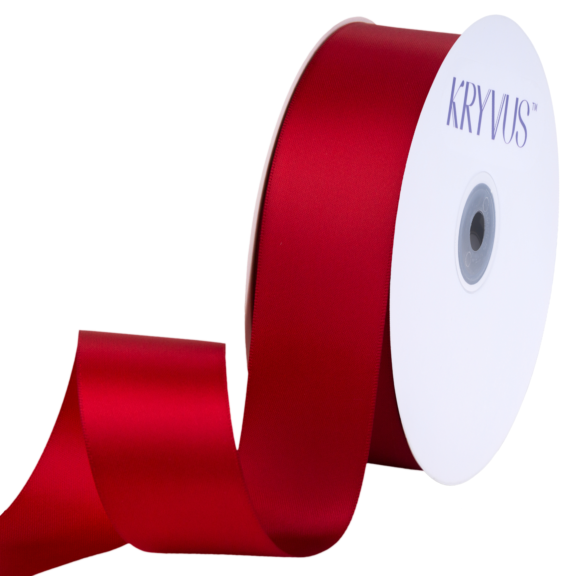 KRYVUS Double Faced 1-1/2" Red Polyester Satin Ribbon Continuous 50 Yards Use for Bows Bouquet,Christmas Gift Wrapping,Floral Arrangement