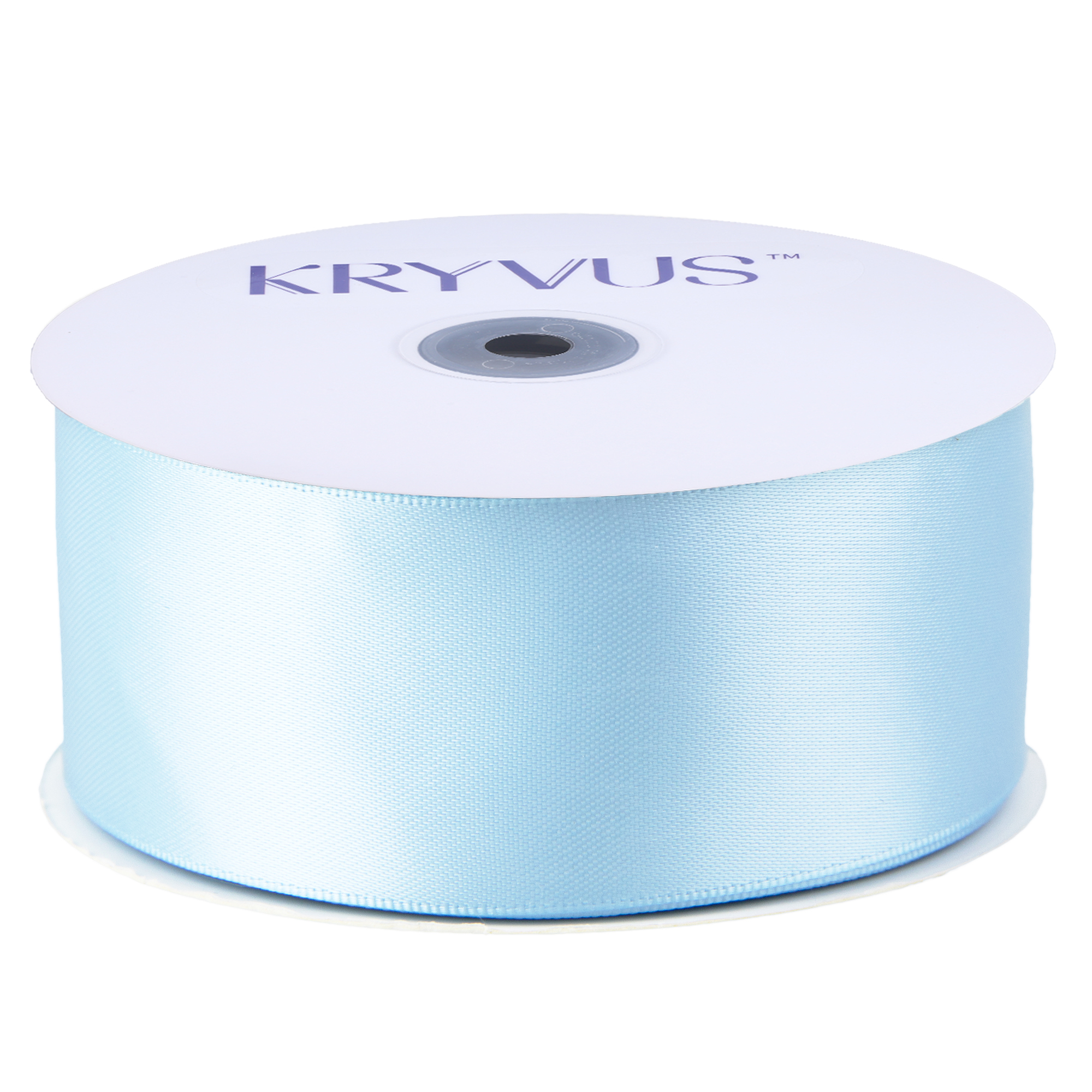 KRYVUS Double Faced 1-1/2" Light Blue Polyester Satin Ribbon Continuous 25 Yards Use for Bows Bouquet,Christmas Gift Wrapping,Floral Arrangement
