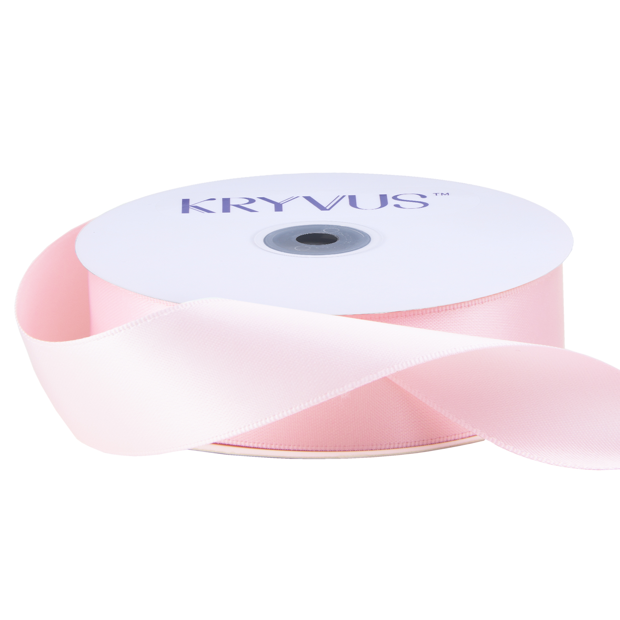 KRYVUS Double Faced 1" Light Pink Polyester Satin Ribbon Continuous 25 Yards Use for Bows Bouquet,Christmas Gift Wrapping,Floral Arrangement