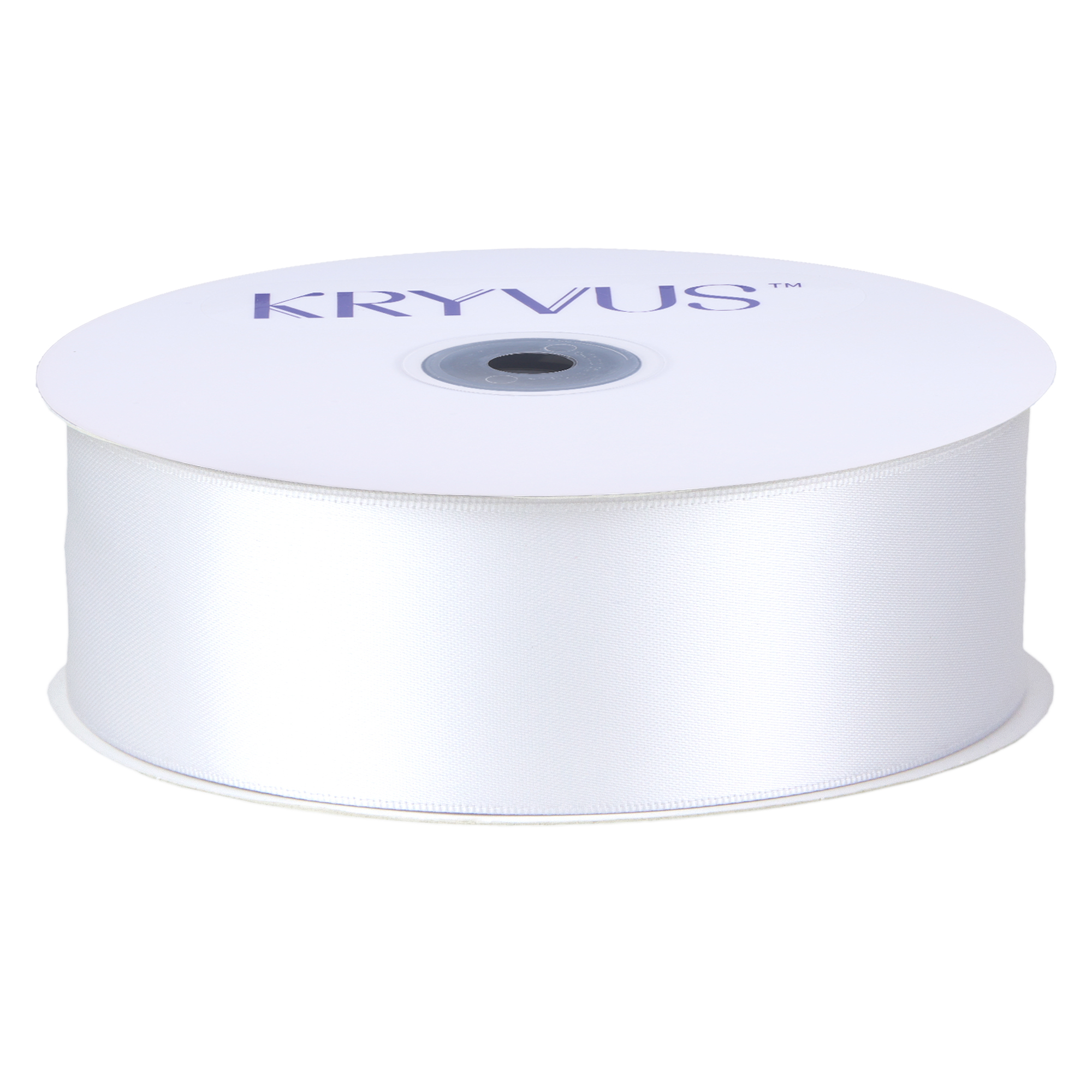 KRYVUS Double Faced 1-1/2" White Polyester Satin Ribbon Continuous 50 Yards Use for Bows Bouquet,Christmas Gift Wrapping,Floral Arrangement