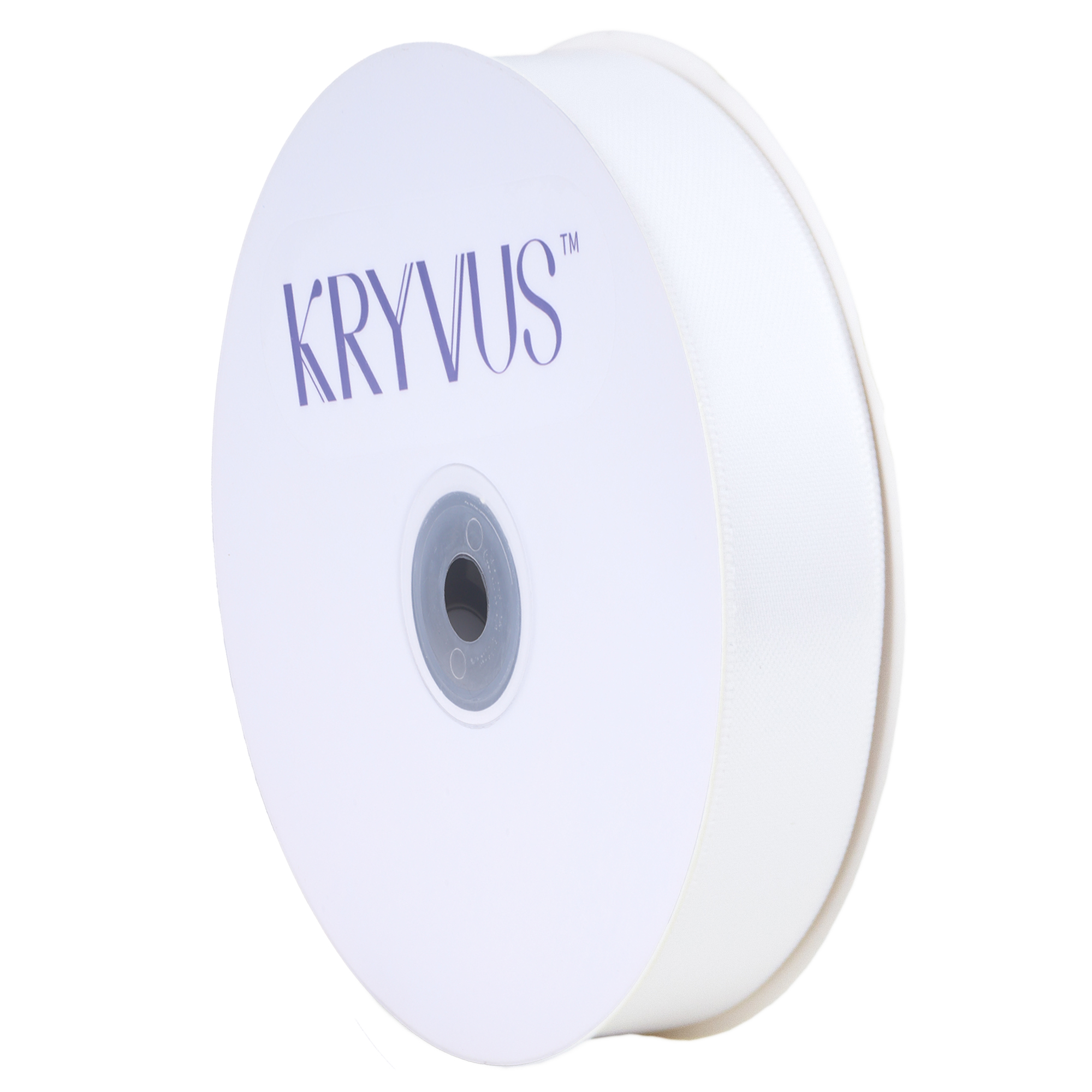 KRYVUS Double Faced 5/8" White Polyester Satin Ribbon Continuous 25 Yards Use for Bows Bouquet,Christmas Gift Wrapping,Floral Arrangement