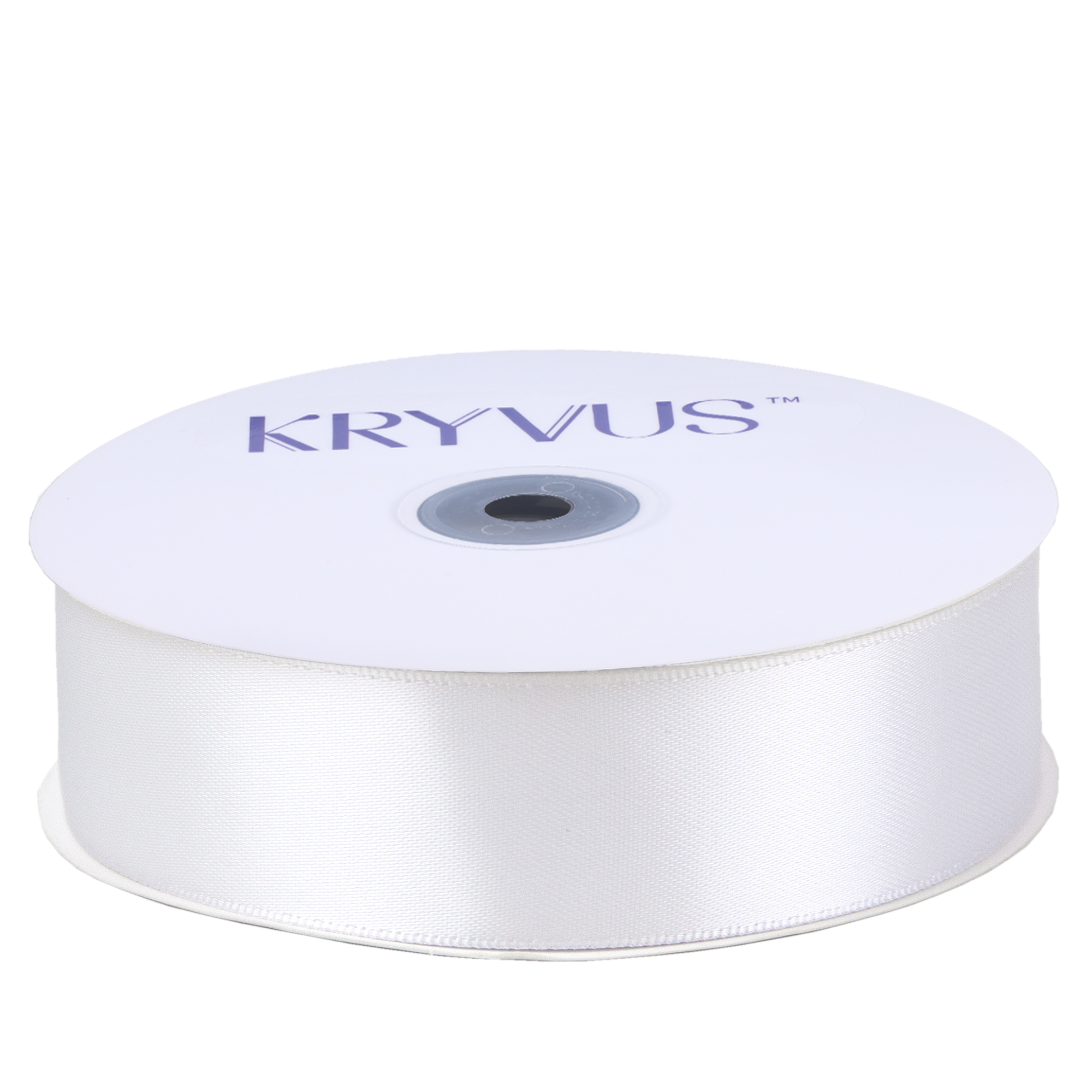 KRYVUS Double Faced 1" White Polyester Satin Ribbon Continuous 25 Yards Use for Bows Bouquet,Christmas Gift Wrapping,Floral Arrangement