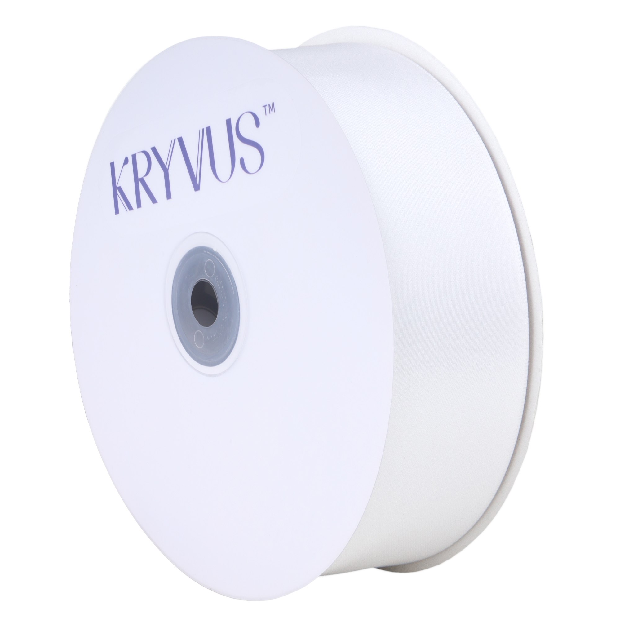 KRYVUS Double Faced 1-1/2" White Polyester Satin Ribbon Continuous 50 Yards Use for Bows Bouquet,Christmas Gift Wrapping,Floral Arrangement