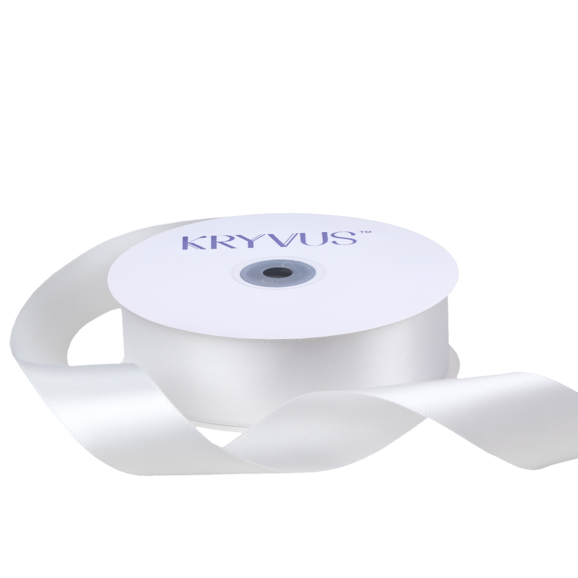 KRYVUS Double Faced 1" White Polyester Satin Ribbon Continuous 25 Yards Use for Bows Bouquet,Christmas Gift Wrapping,Floral Arrangement
