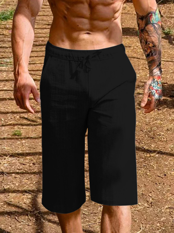 Hawaiian Holiday Beach Men's Casual Loose Straight Pants-Garamode