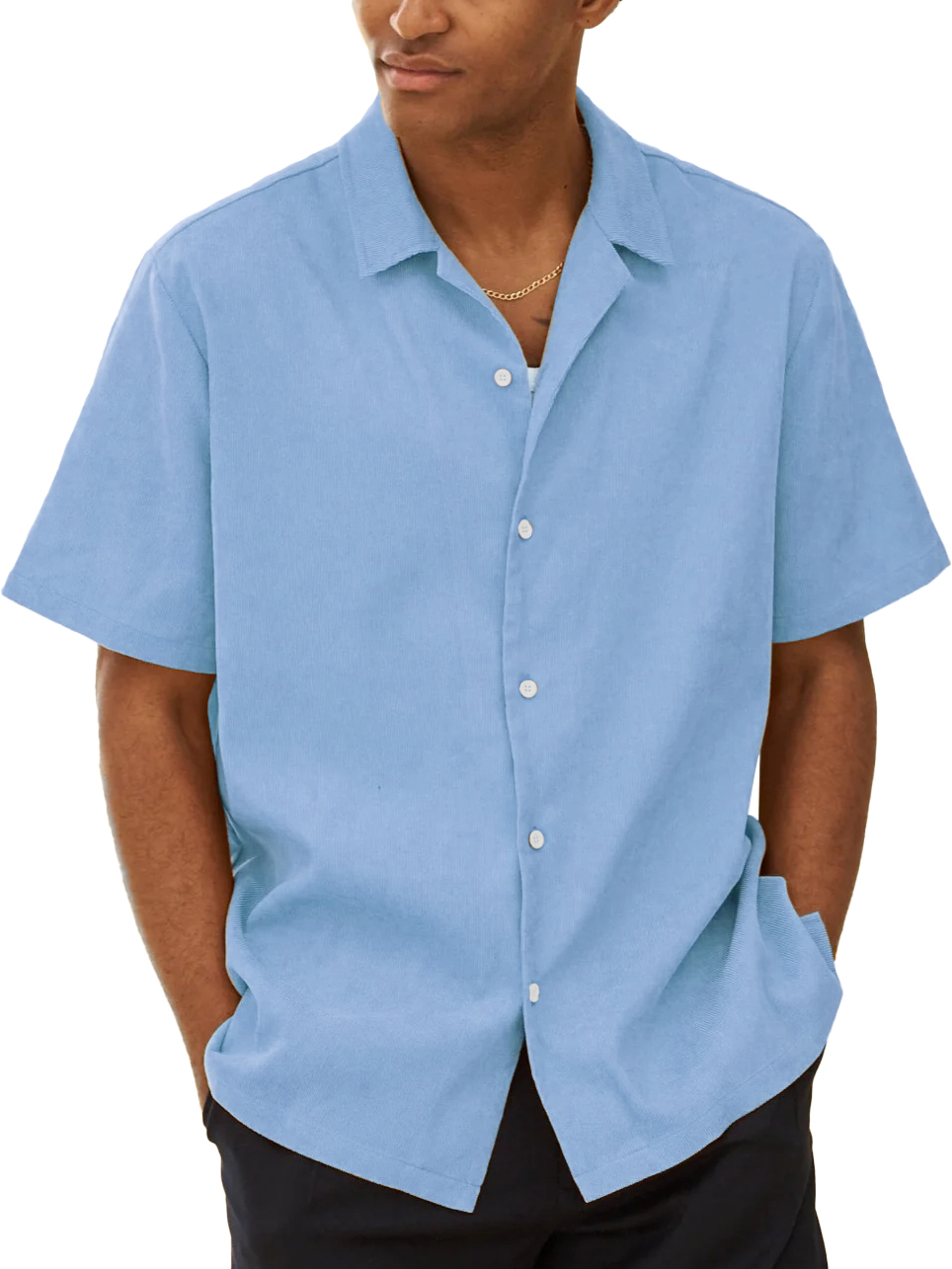 Men's Casual Hawaiian Cuban Collar Short Sleeve Shirt 