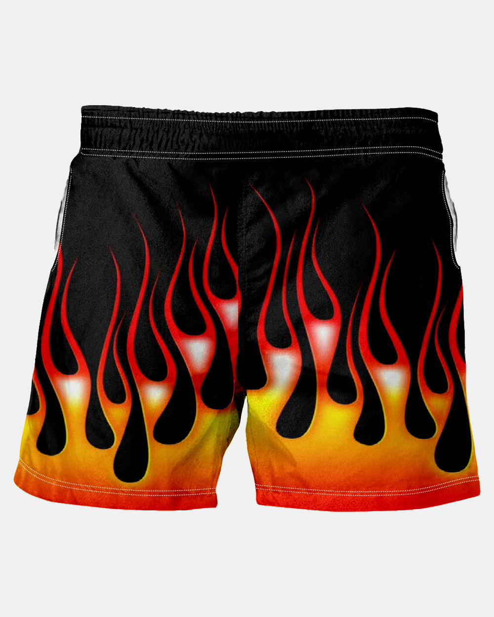 Trendy Flame Print Shorts-Garamode