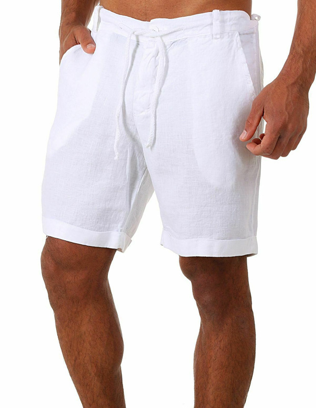 Solid Color Lace Up Sports Pants Men's Shorts Casual Pants-Garamode