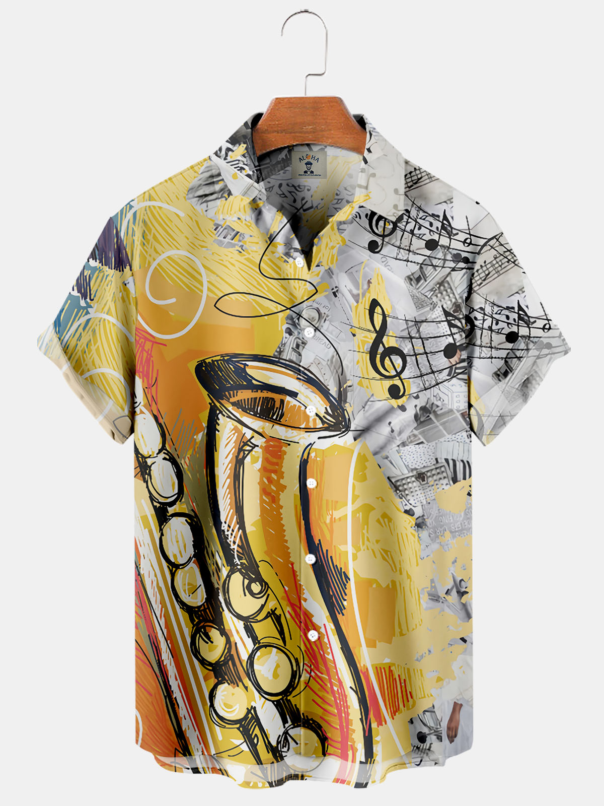 Men's Blues Jazz Music Short Sleeve Shirt-Garamode