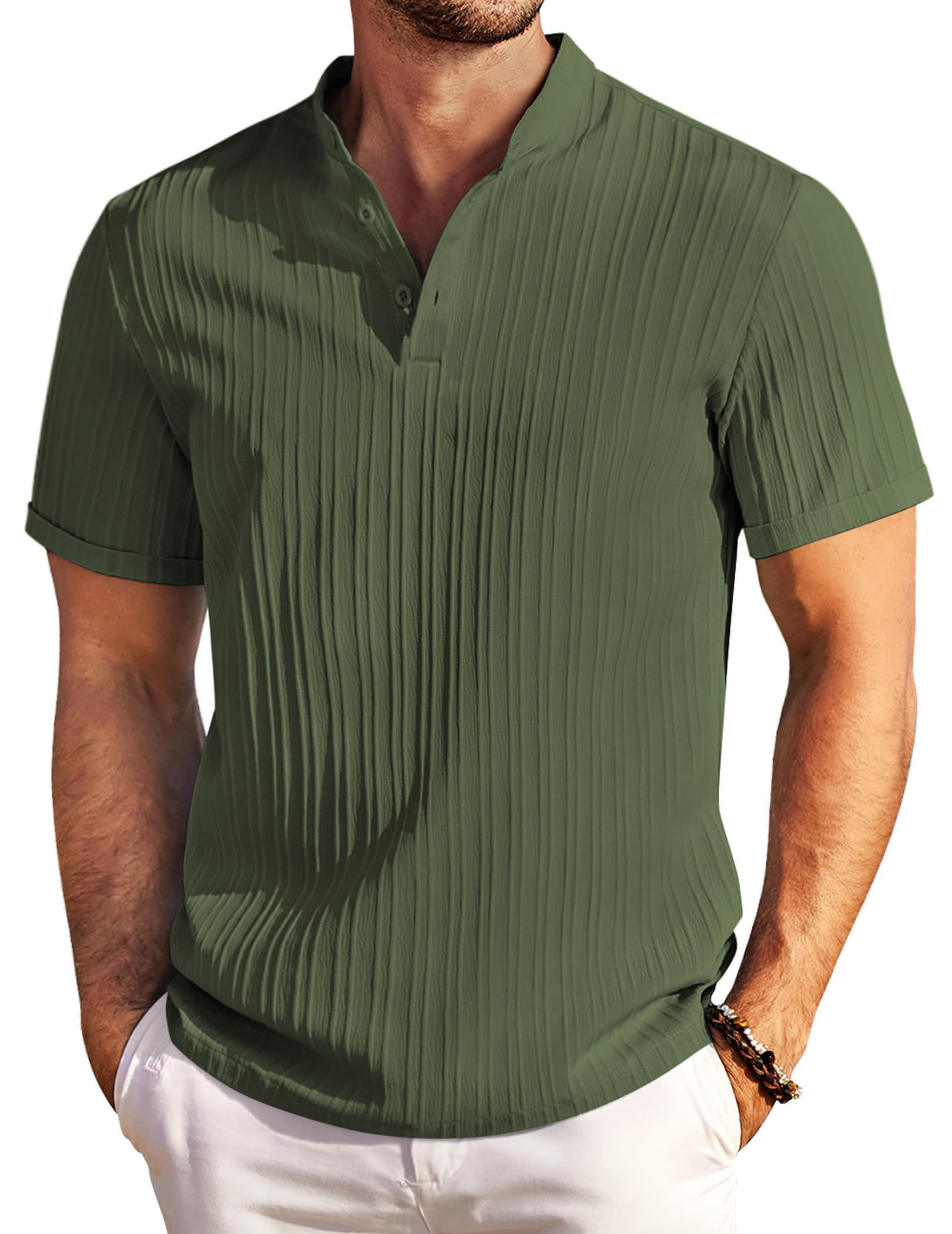 Men's Casual Fashion Striped Short Sleeve Tops