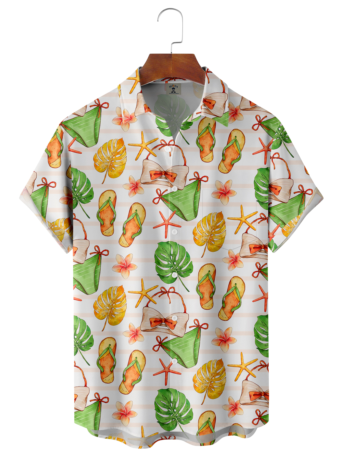Beach Play Casual Loose Men's Short-Sleeved Shirt-Garamode