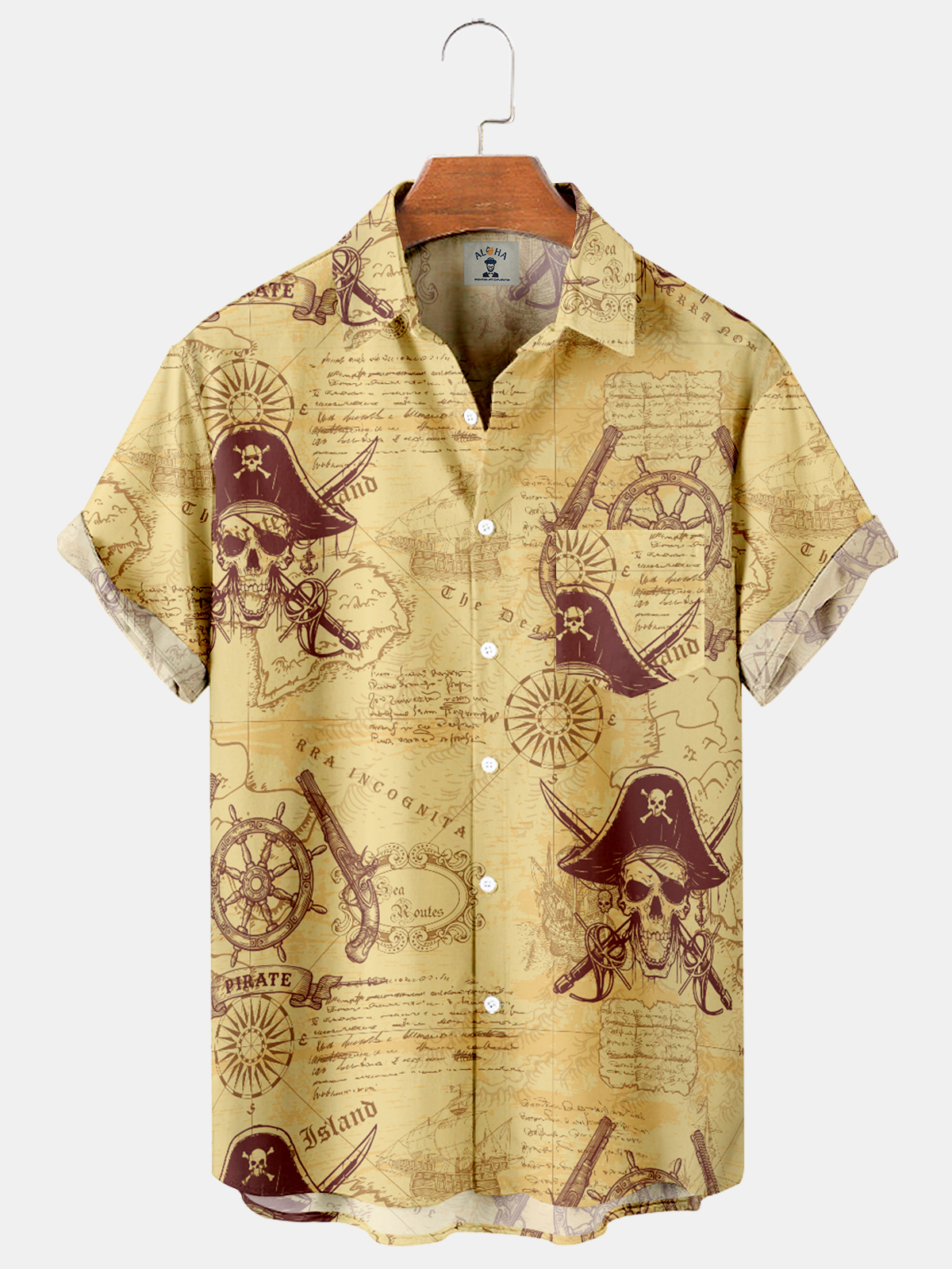 Men's Viking Vintage Route Short Sleeve Shirt-Garamode