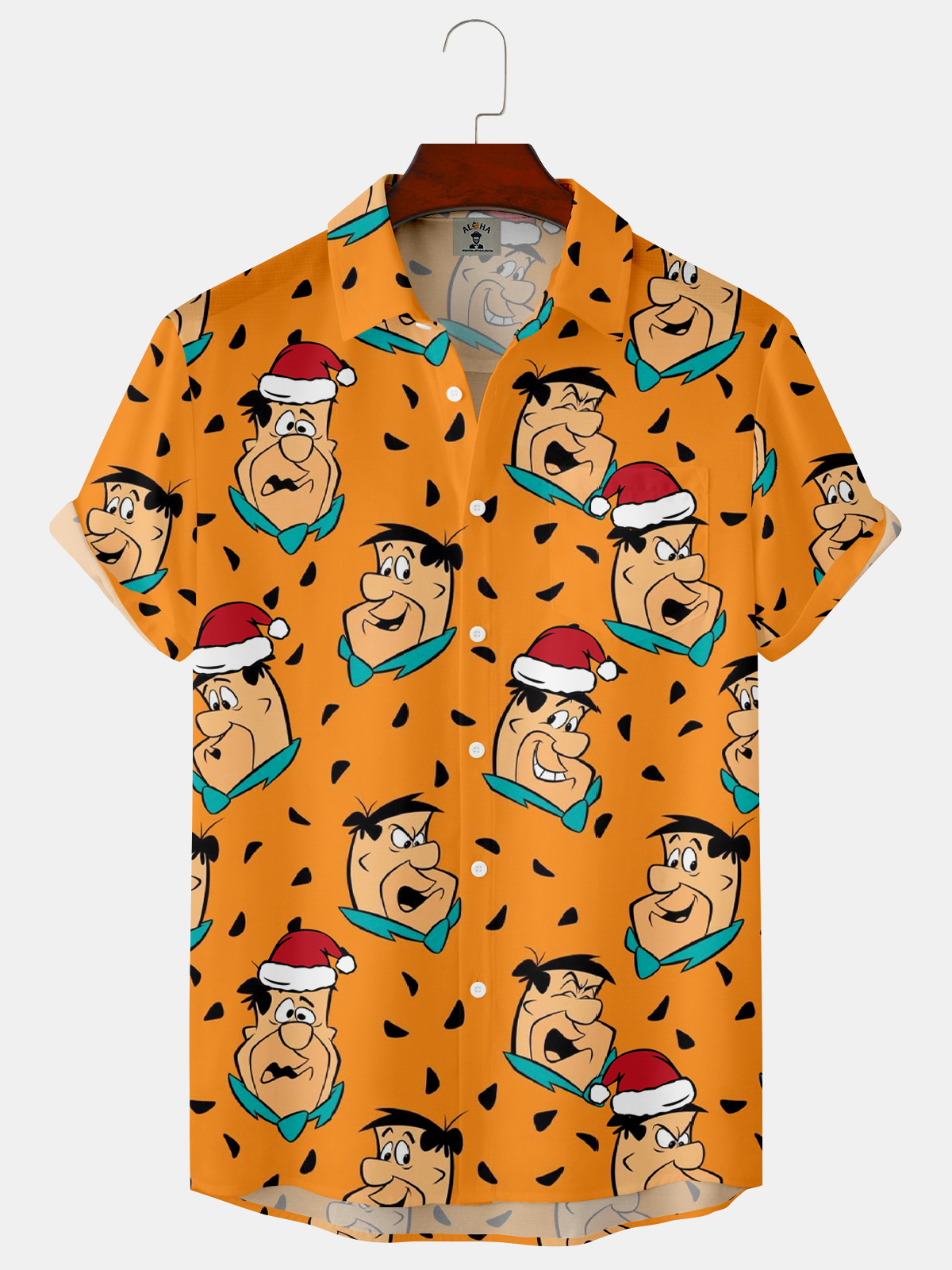 Men's Christmas Nostalgia Movie Printed Short Sleeve Shirt-Garamode