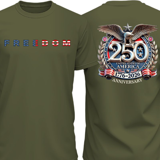 Men's Freedom 250 Years Anniversary Dark Shirt