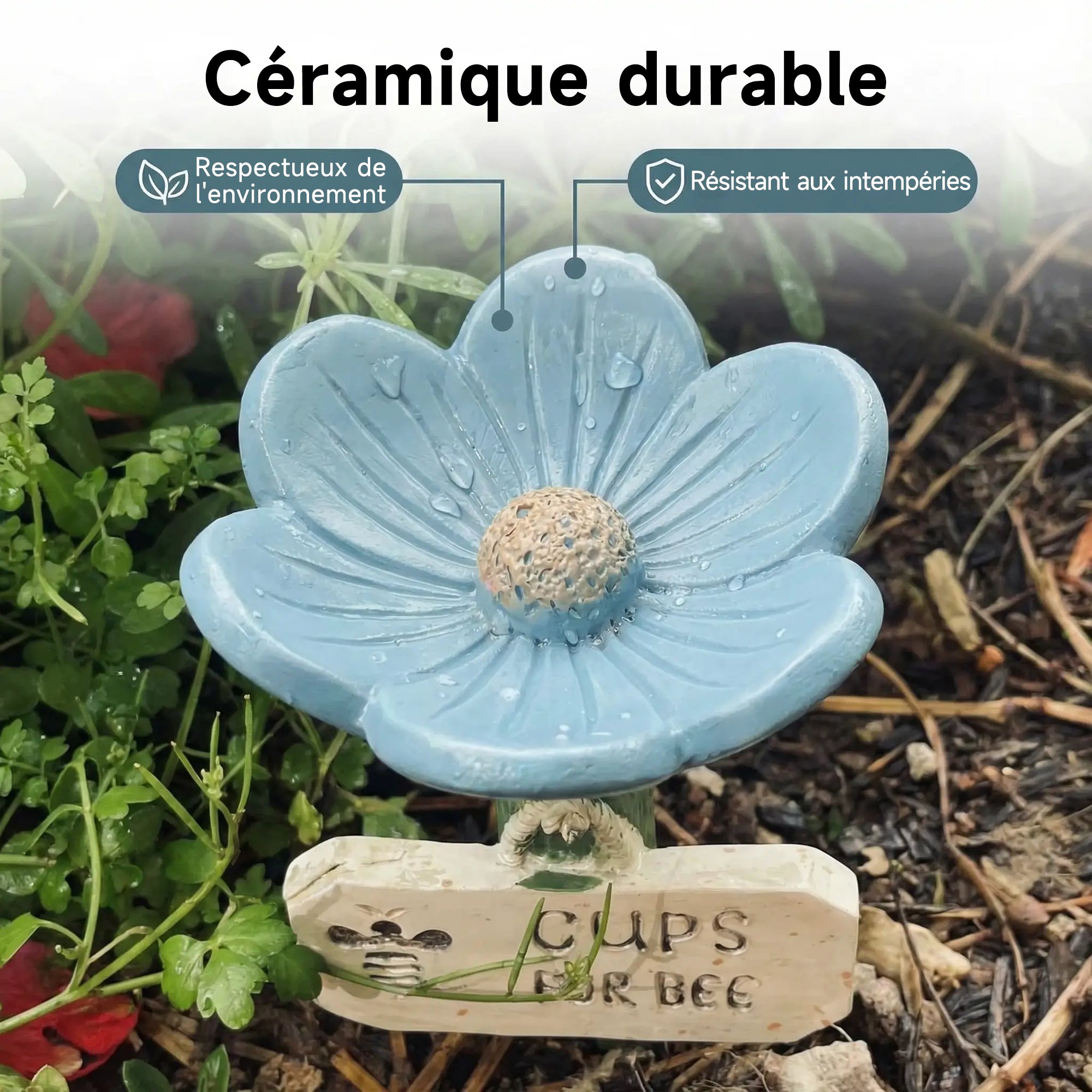 🐝Flower-shaped bee watering station💧