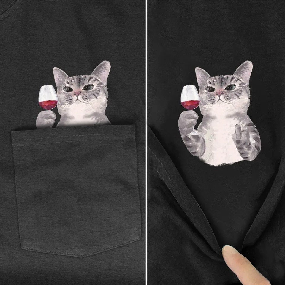 🤣Hidden Middle Finger Signed Funny Cat Printed T-Shirt（Buy 2 Free Shipping）