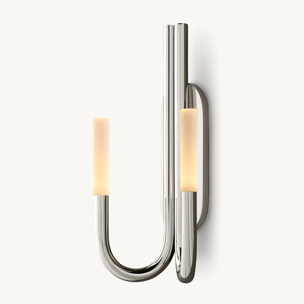 Minimalist Midcentury Brass Wall Sconce
