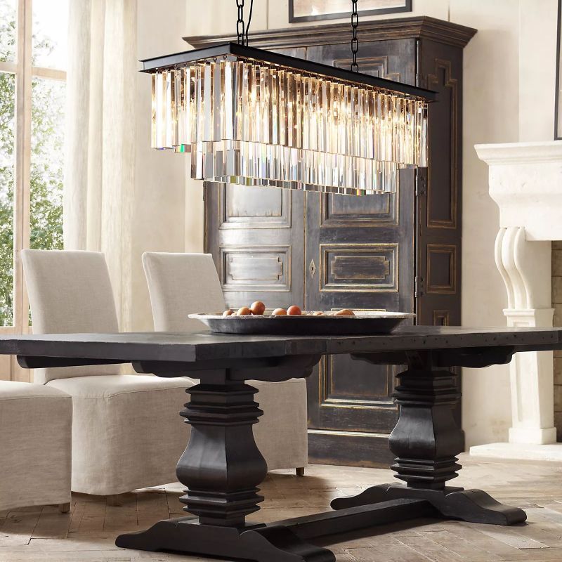 1920s Annecy Rectangular Chandelier 40"