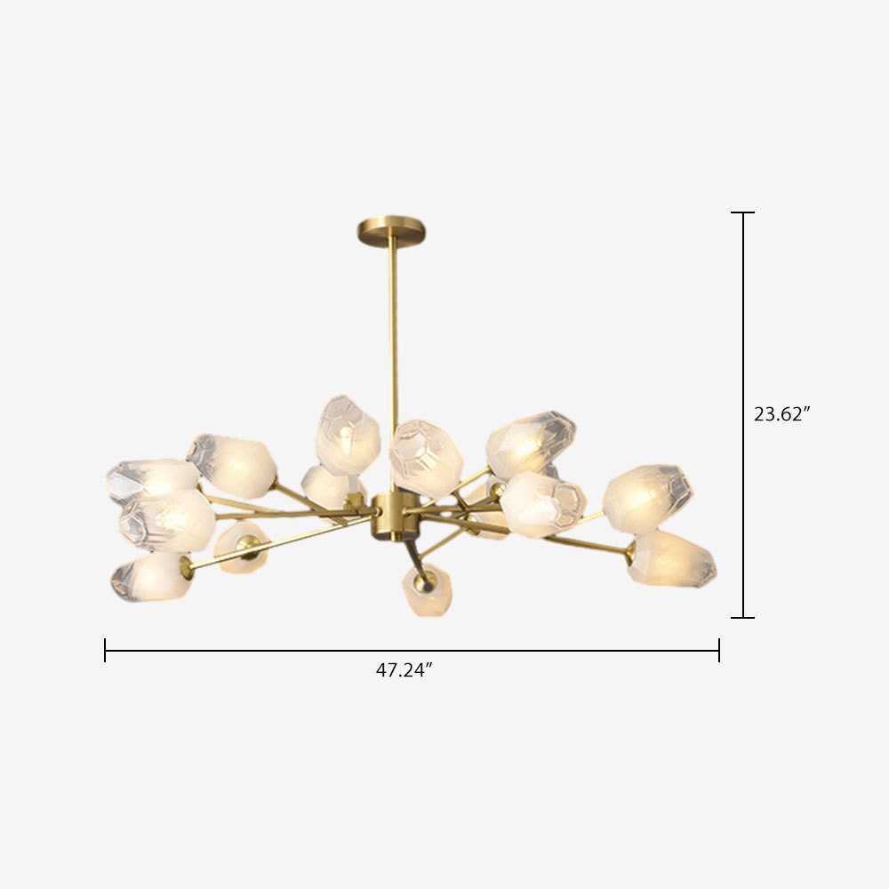 Modern Ice cube Glass Linear Chandelier