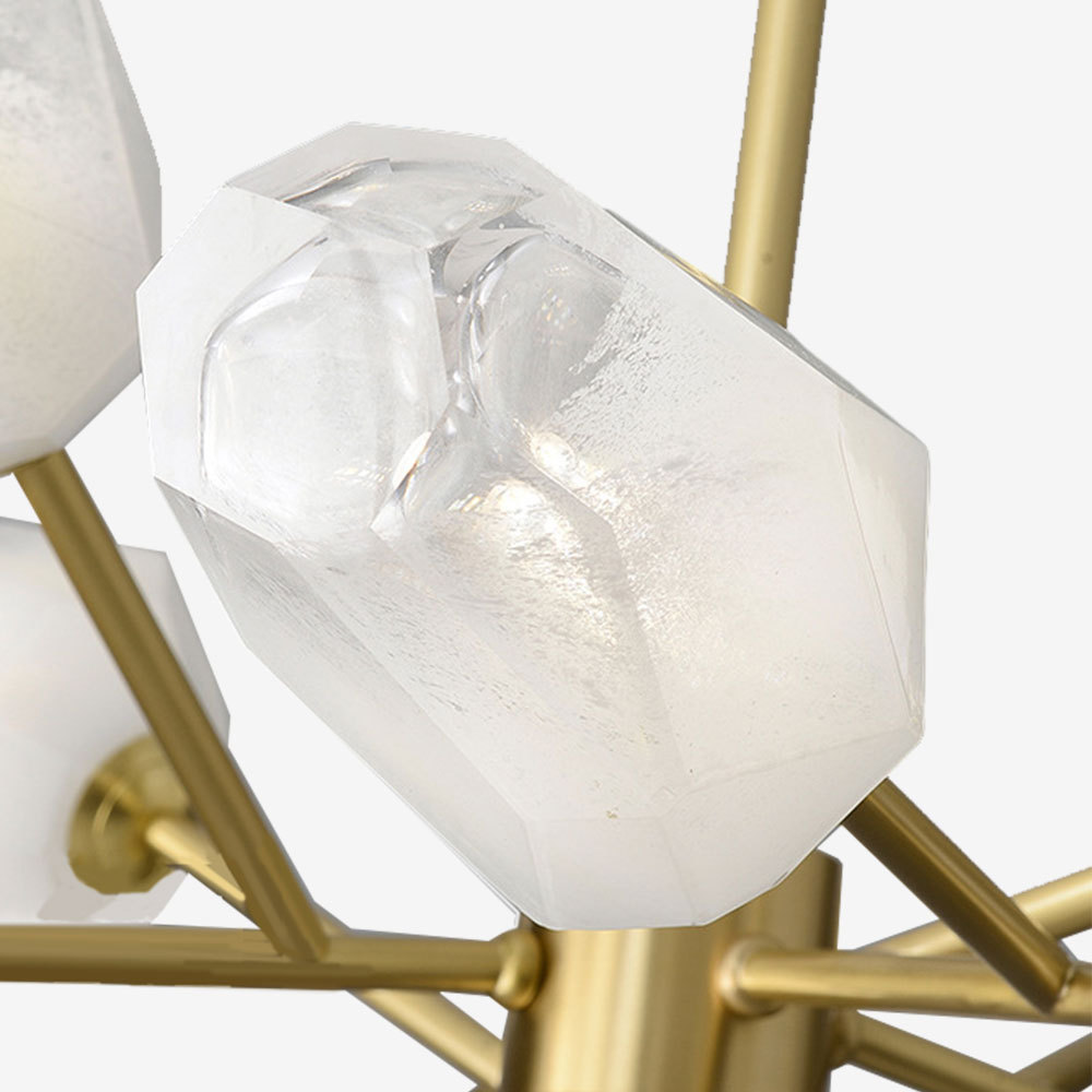 Modern Ice cube Glass Linear Chandelier
