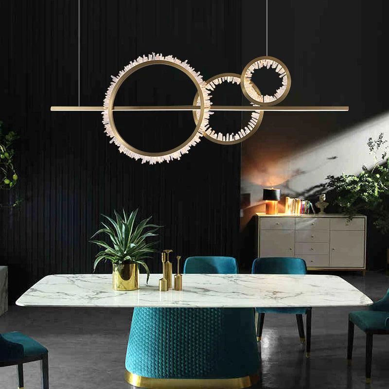 Rock Crystal Gear Chandelier