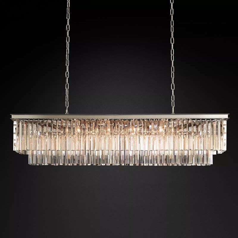 1920s Annecy Rectangular Chandelier 59"