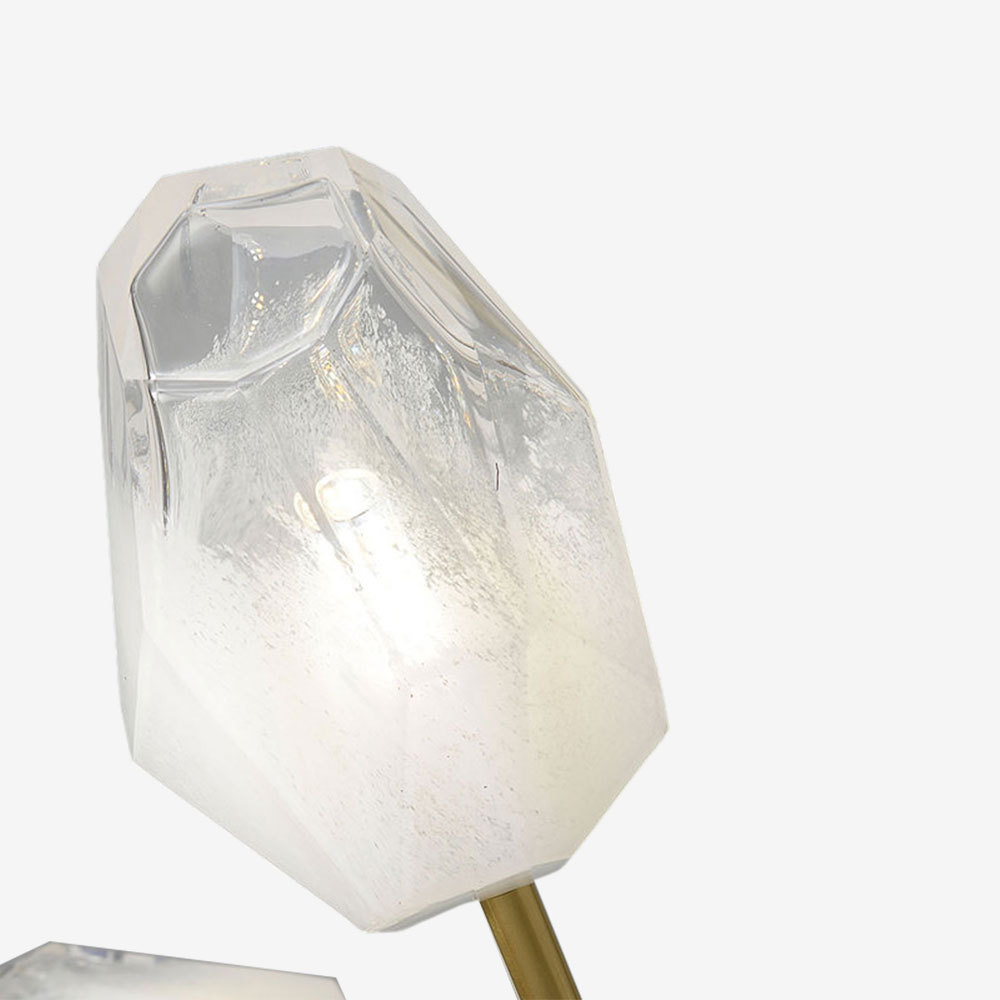 Modern Ice cube Glass Linear Chandelier