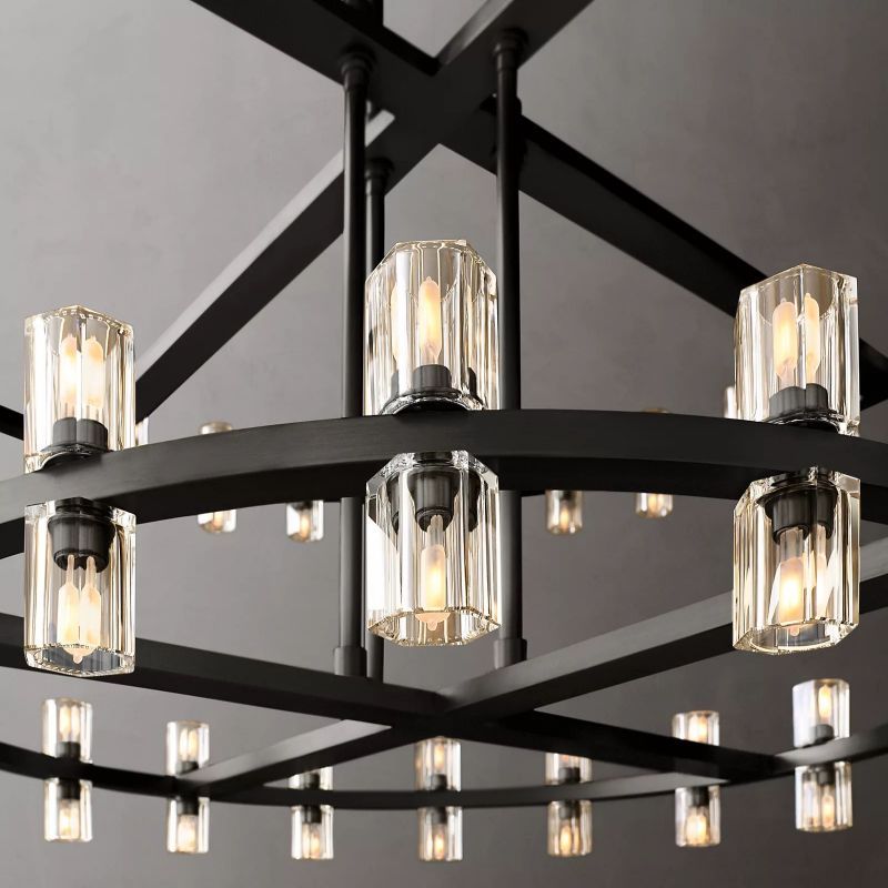Sedona Round 2-Tier Chandelier 60"