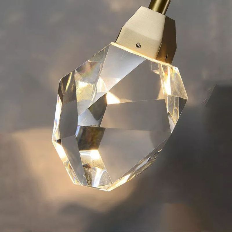 Zylero Crystal Pendant Bulb - Intricate Hand-polished Details
