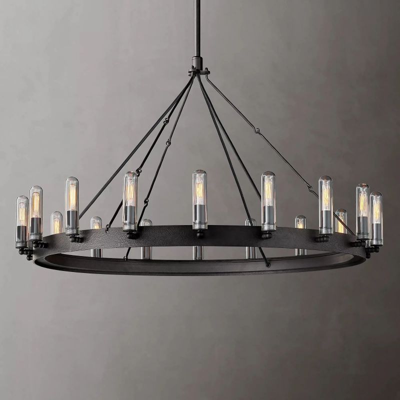 Camino Vintage Filament Outdoor Round Chandelier-Zylero