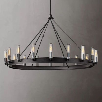 Camino Vintage Filament Outdoor Round Chandelier-Zylero