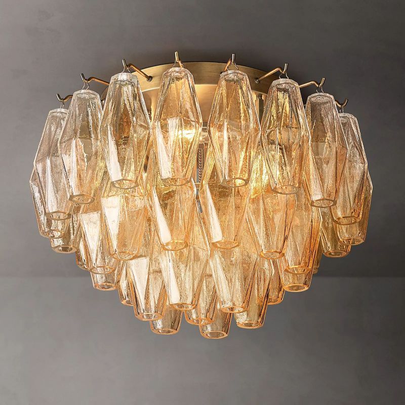 Chara Clear Glass Flushmount 17"-Zylero
