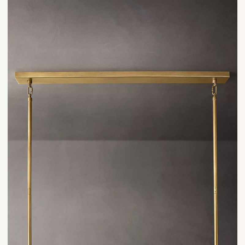 Chiara Smoke Glass Tiered Rectangular Chandelier 74"