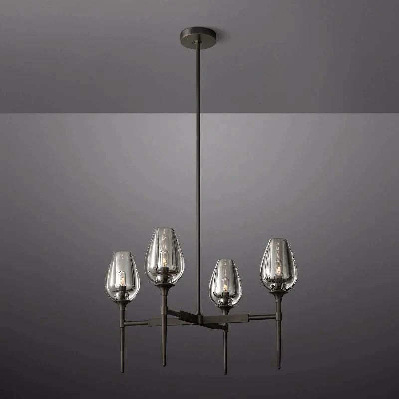 Crystal Aosta Round Chandelier 27"