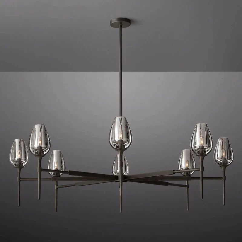 Crystal Aosta Round Chandelier 54"