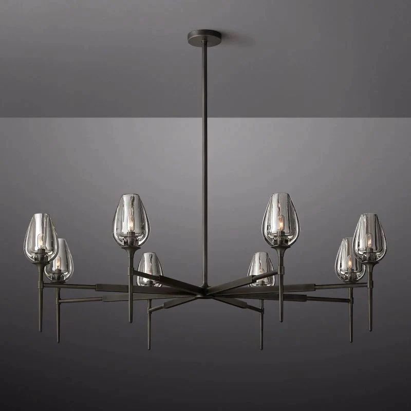 Crystal Aosta Round Chandelier 54"