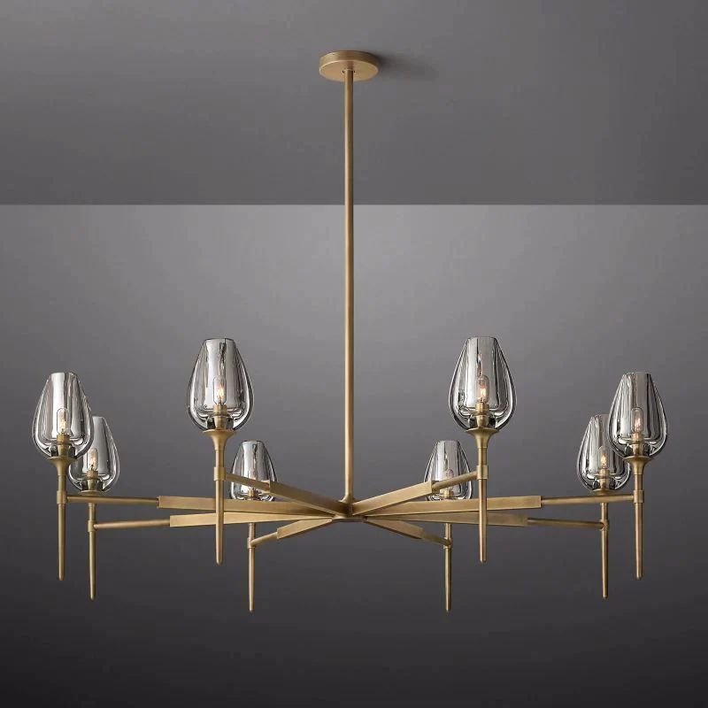 Tulip Crystal Round Chandelier 54"