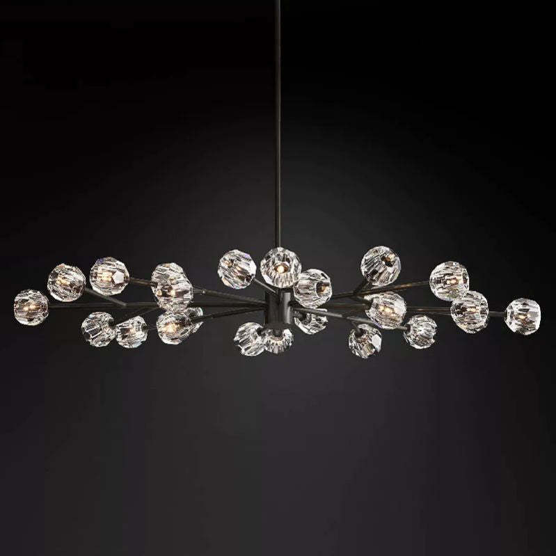 Orvieto Crystal Oval Chandelier 72"