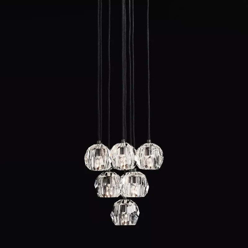 Orvieto Crystal Round Cluster Chandelier 14"