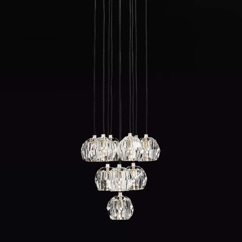 Orvieto Crystal Round Cluster Chandelier 14"