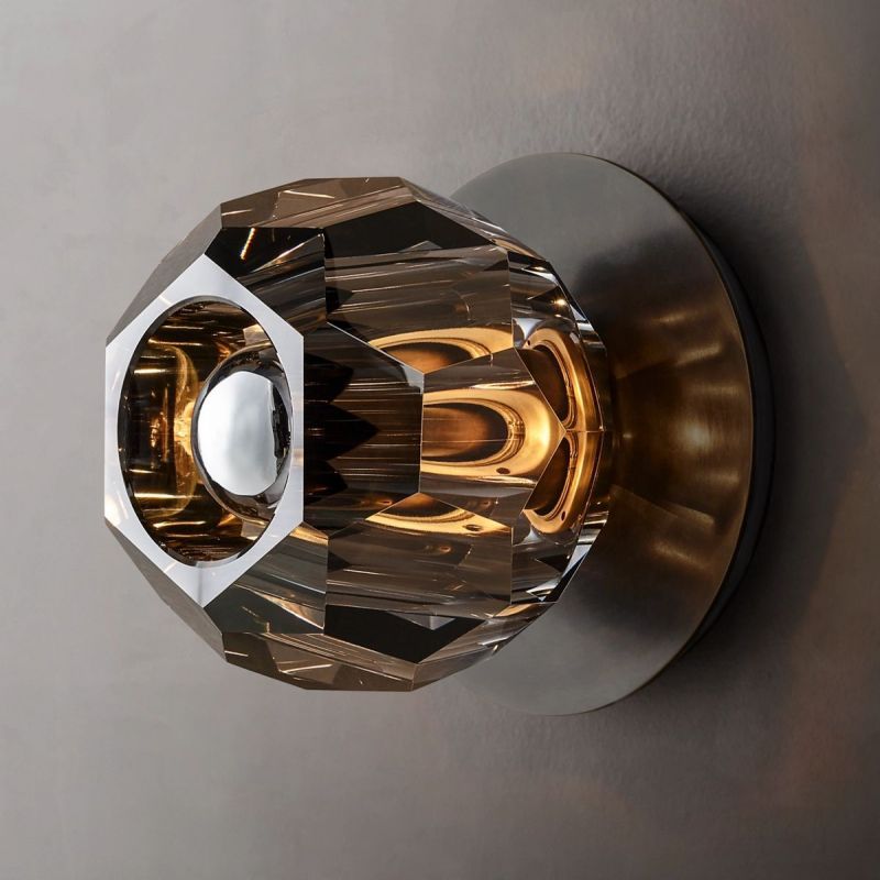 Orvieto Smoke Glass Petite Wall Sconce