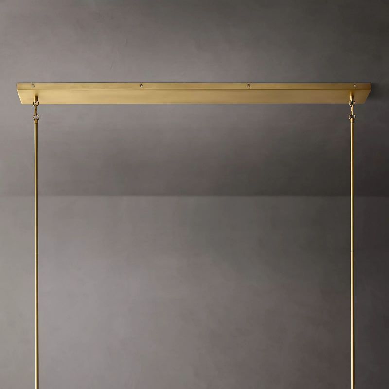 Aosta Glass Linear Chandelier 49"