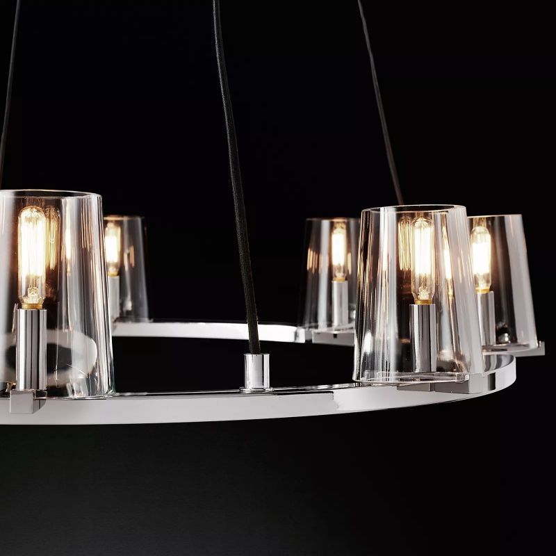 Aosta Glass Round Chandelier 36"
