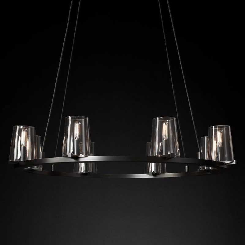 Aosta Glass Round Chandelier 36"