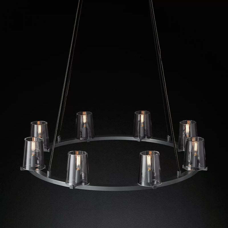 Aosta Glass Round Chandelier 36"