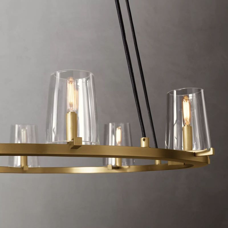 Aosta Glass Round Chandelier 36"